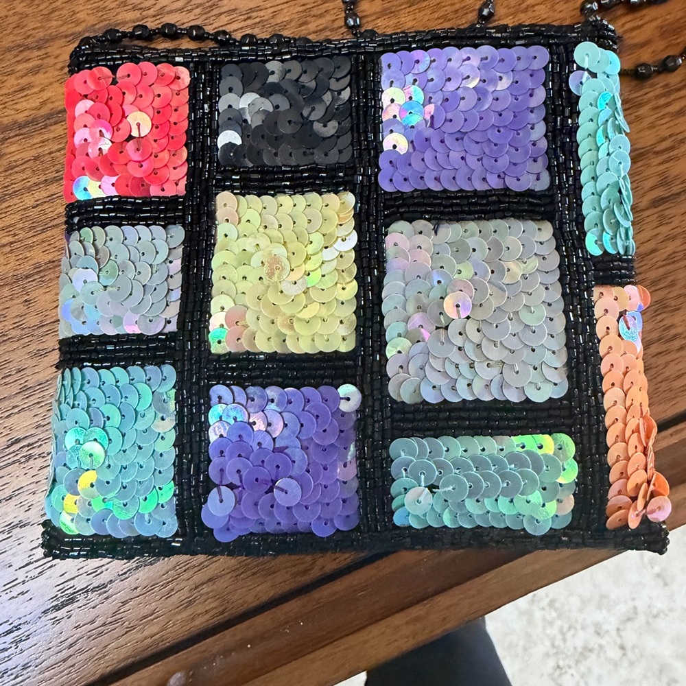 Multicolor Sequin Evening Clutch